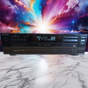 Sony CDP-C345 Compact Disc Player 5 DISC CD Changer Great Condition Works Nice!